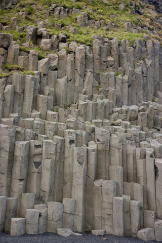 Iceland Columnar basalt formations White Modern Wood Framed Art Print with Double Matting by Grall, Don