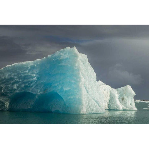 Iceland, Jokusarlon Blue iceberg Black Modern Wood Framed Art Print by Illg, Cathy and Gordon
