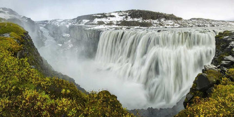 Iceland, Dettifoss Scenic of waterfall Black Ornate Wood Framed Art Print with Double Matting by Kirkland, Dennis