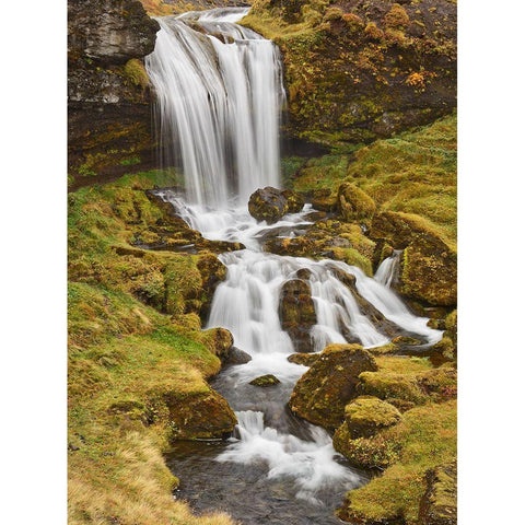 Sheep Falls-Iceland White Modern Wood Framed Art Print by Ford, John