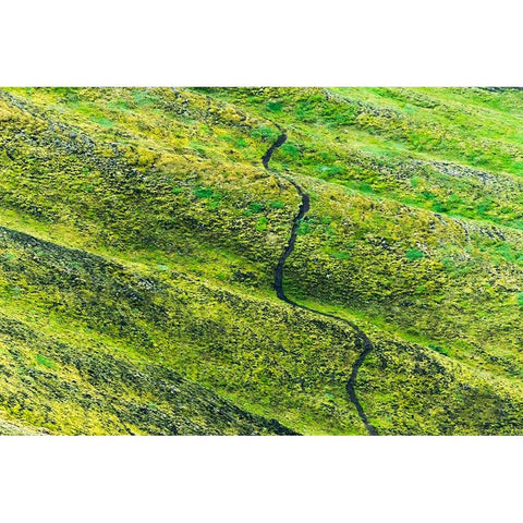 A winding path in the mountain-Landmannalaugar-Iceland Black Modern Wood Framed Art Print by Su, Keren