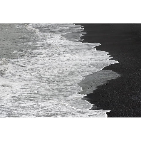 Beach at Dyrholaey-Vik-Iceland Black Modern Wood Framed Art Print by Su, Keren