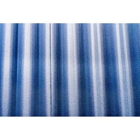 Silver Light blue Corrugated Lead-Metal abstract Patterns Background-Reykjavik-Iceland  Black Modern Wood Framed Art Print by Perry, William