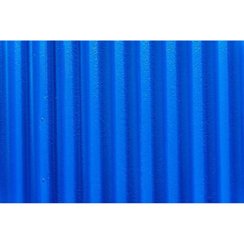 Blue Corrugated Lead-Metal abstract Patterns Background-Reykjavik-Iceland  Black Modern Wood Framed Art Print by Perry, William