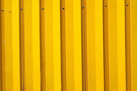 Iceland-houses in Iceland made from corrugated metal because much of the heat is geothermal Black Ornate Wood Framed Art Print with Double Matting by Perry, William