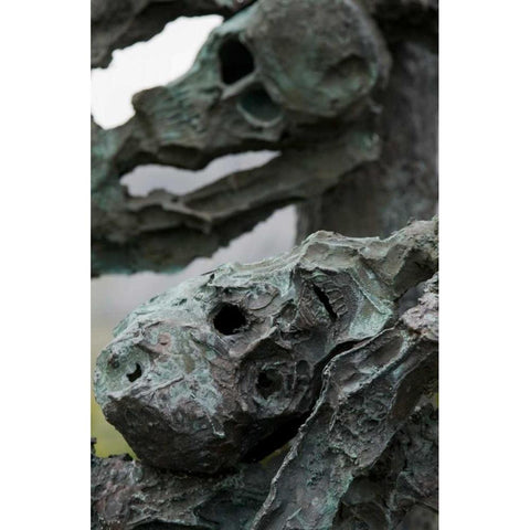 Ireland, Murrisk Sculptured metal skeletons Black Modern Wood Framed Art Print by Kaveney, Wendy