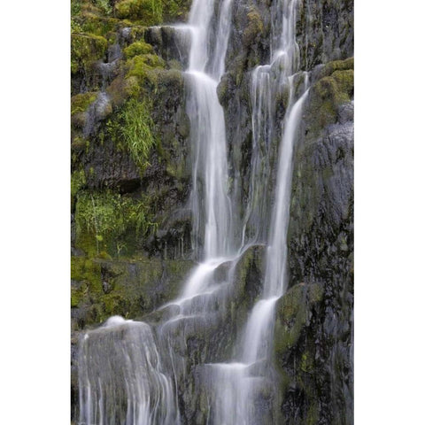 Ireland, Donegal View of Assarnacally Waterfall Black Modern Wood Framed Art Print by Kaveney, Wendy