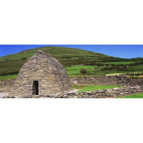 Ireland, Co Kerry Gallarus Oratory church Gold Ornate Wood Framed Art Print with Double Matting by Flaherty, Dennis