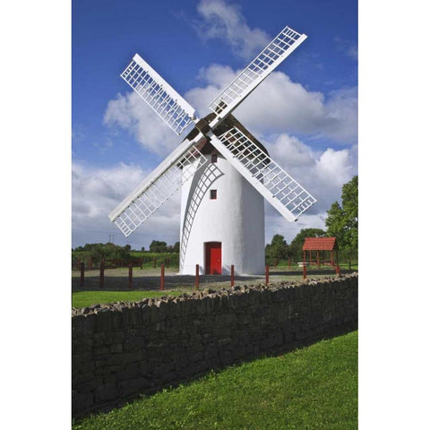 Ireland, Elphin The Elphin windmill Gold Ornate Wood Framed Art Print with Double Matting by Flaherty, Dennis