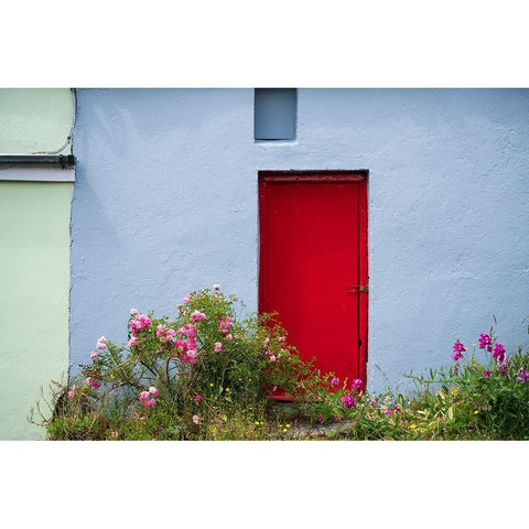 Europe-Ireland-Eyeries-Exterior of weathered house Black Modern Wood Framed Art Print by Jaynes Gallery