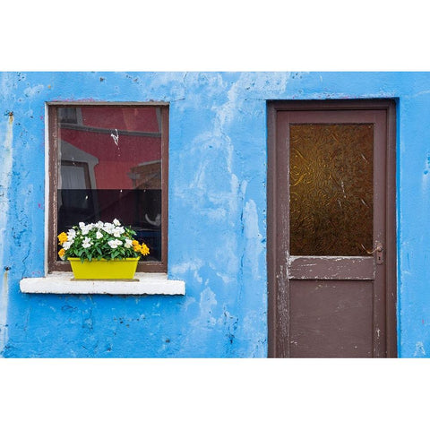 Europe-Ireland-Eyeries-Exterior of weathered house Black Modern Wood Framed Art Print by Jaynes Gallery