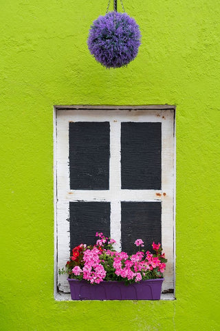 Europe-Ireland-Eyeries-Exterior of weathered house Black Ornate Wood Framed Art Print with Double Matting by Jaynes Gallery