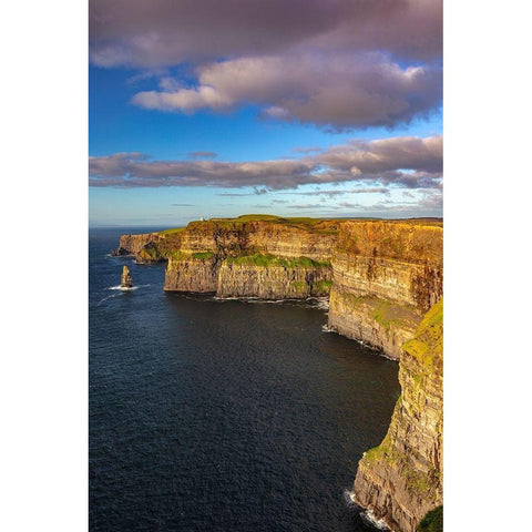 Cliffs of Moher in County Clare-Ireland Black Modern Wood Framed Art Print with Double Matting by Haney, Chuck