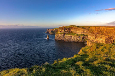 Cliffs of Moher in County Clare-Ireland White Modern Wood Framed Art Print with Double Matting by Haney, Chuck
