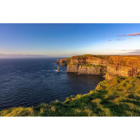 Cliffs of Moher in County Clare-Ireland Black Modern Wood Framed Art Print with Double Matting by Haney, Chuck