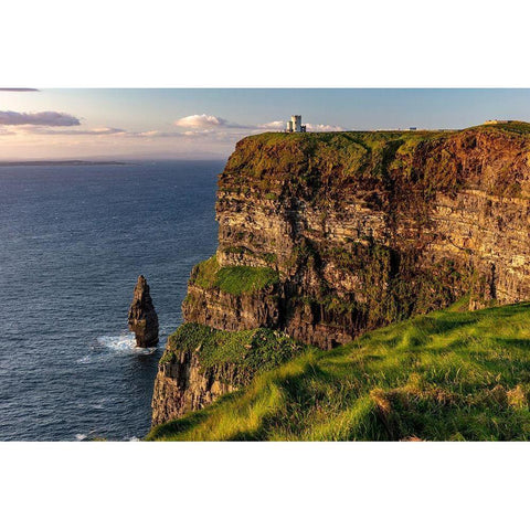 Cliffs of Moher in County Clare-Ireland White Modern Wood Framed Art Print by Haney, Chuck