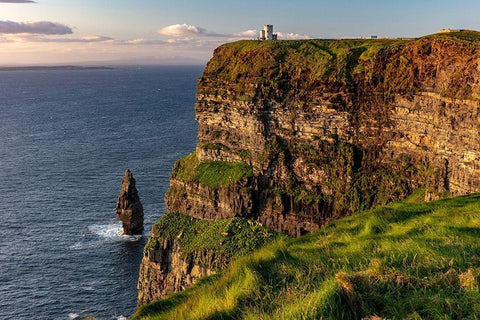 Cliffs of Moher in County Clare-Ireland Black Ornate Wood Framed Art Print with Double Matting by Haney, Chuck