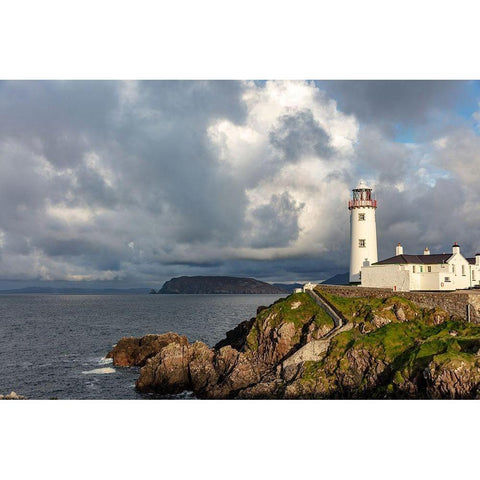 Fanad Head Lighthouse in County Donegal-Ireland Gold Ornate Wood Framed Art Print with Double Matting by Haney, Chuck