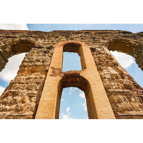 Italy-Rome Parc of the Aqueducts (Parco degli Acquedotti)-Acqua Claudio White Modern Wood Framed Art Print by Jones, Alison