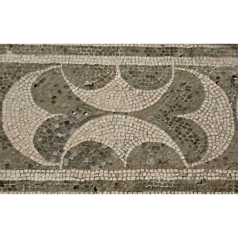 Italy, Campania, Pompeii Mosaic floor patterns Black Modern Wood Framed Art Print by Kaveney, Wendy