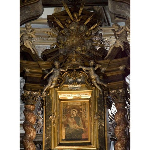 Italy, Parma Church of Mary of the Fence Gold Ornate Wood Framed Art Print with Double Matting by Kaveney, Wendy