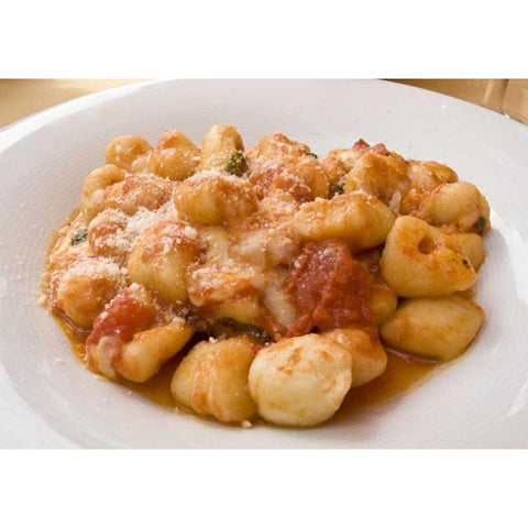 Italy, Positano Gnocchi, a potato or bread dish Black Modern Wood Framed Art Print with Double Matting by Kaveney, Wendy