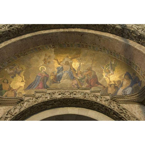 Italy, Venice, St Marks Basilica Door detail Gold Ornate Wood Framed Art Print with Double Matting by Young, Bill