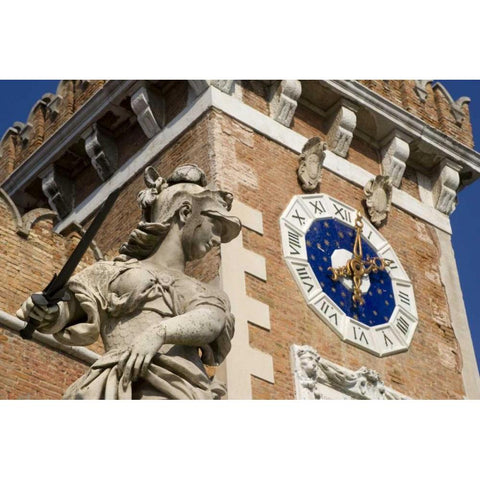 Italy, Venice Arsenale in the Castello District Black Modern Wood Framed Art Print with Double Matting by Kaveney, Wendy