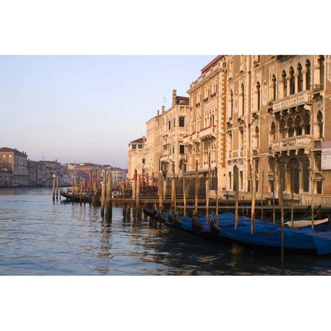 Italy, Venice A classic view of the Grand Canal Black Modern Wood Framed Art Print by Kaveney, Wendy