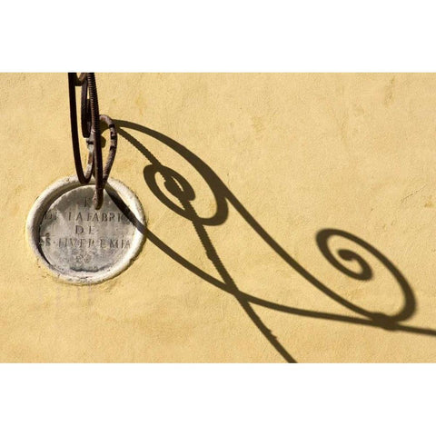 Italy, Venice Abstract street light with shadows White Modern Wood Framed Art Print by Kaveney, Wendy