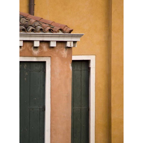 Italy, Venice Architectural detail of buildings Black Modern Wood Framed Art Print by Kaveney, Wendy