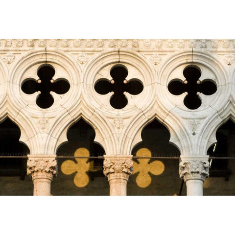 Italy, Venice Interior wall of Doges Palace Gold Ornate Wood Framed Art Print with Double Matting by Kaveney, Wendy