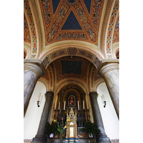 Italy, Pienza, Cathedral of Santa Maria Assunta Black Modern Wood Framed Art Print by Flaherty, Dennis