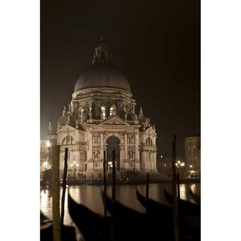 Italy, Venice San Giorgio Maggiore church Black Modern Wood Framed Art Print by Young, Bill
