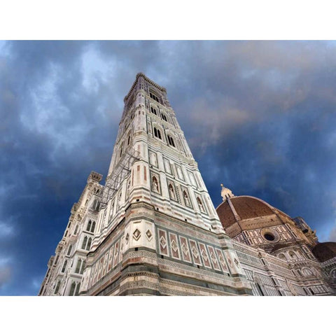 Italy, Basilica di Santa Maria del Fiore White Modern Wood Framed Art Print by Flaherty, Dennis