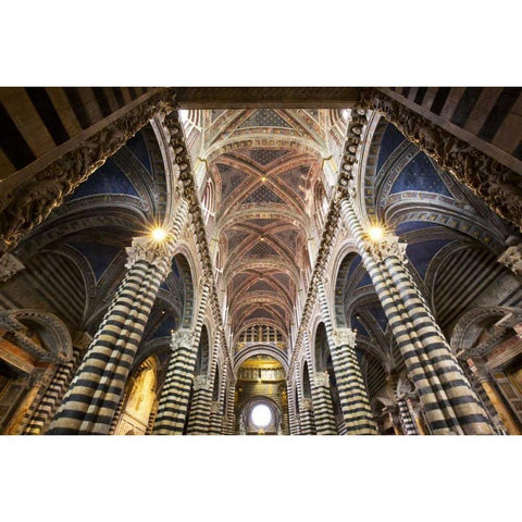 Italy, Sienna Interior of Sienna Cathedral Black Modern Wood Framed Art Print by Delisle, Gilles