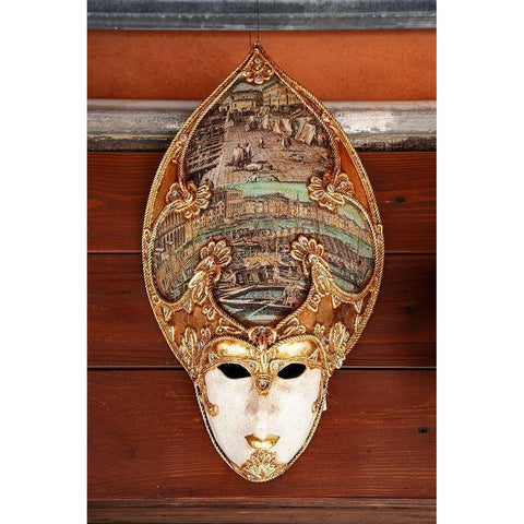 Italy-Venice Carnival mask on display Black Modern Wood Framed Art Print by Jaynes Gallery