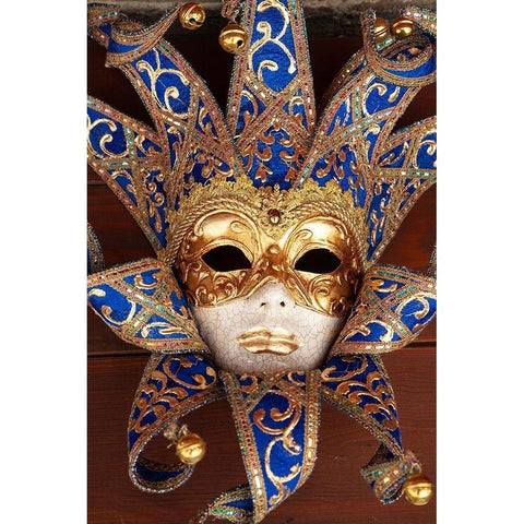 Italy-Venice Carnival mask on display Black Modern Wood Framed Art Print by Jaynes Gallery