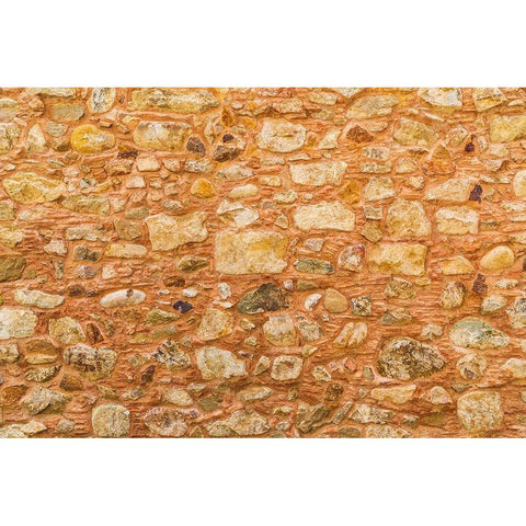 Messina Province-Caronia Stone wall in the medieval hilltop village of Caronia Black Modern Wood Framed Art Print by Wilson, Emily