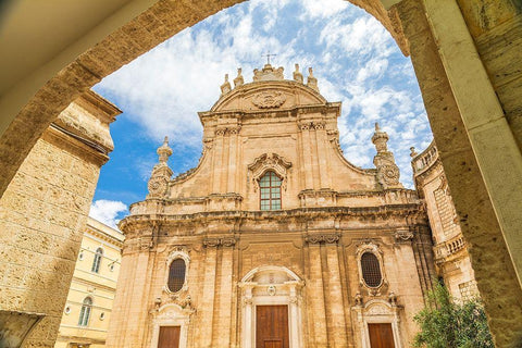 Italy-Apulia-Metropolitan City of Bari-Monopoli Exterior faÃ§ade White Modern Wood Framed Art Print with Double Matting by Wilson, Emily