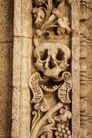 Italy-Apulia-Monopoli Chiesa di Nostra Signora del Suffragio aka La Chiesa del Purgatorio Black Ornate Wood Framed Art Print with Double Matting by Wilson, Emily