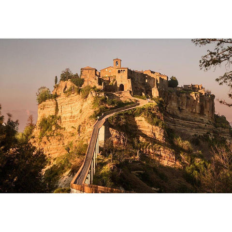 Civita de Bagnoregio-Italy Black Modern Wood Framed Art Print by Ford, John