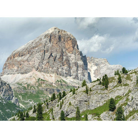 Tofana de Rozes in the Dolomites of Cortina dAmpezzo  Black Modern Wood Framed Art Print by Zwick, Martin