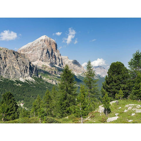 Tofana de Rozes in the Dolomites of Cortina dAmpezzo  Black Modern Wood Framed Art Print by Zwick, Martin