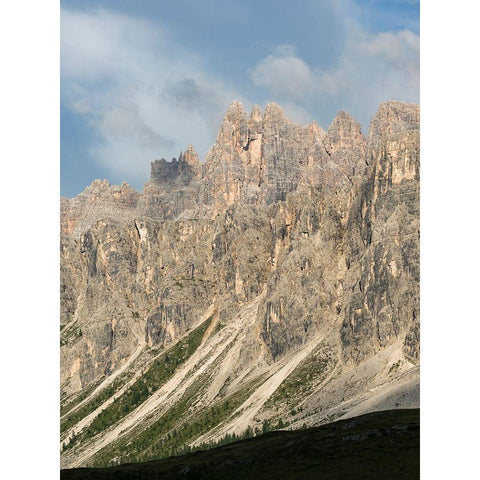 The Dolomites at Passo Giau-view of Croda da Lago Black Modern Wood Framed Art Print by Zwick, Martin