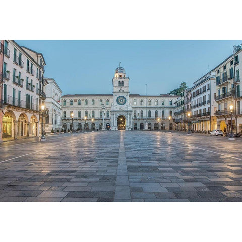 Italy-Padua-Piazza dei Signori Black Modern Wood Framed Art Print by Tilley, Rob