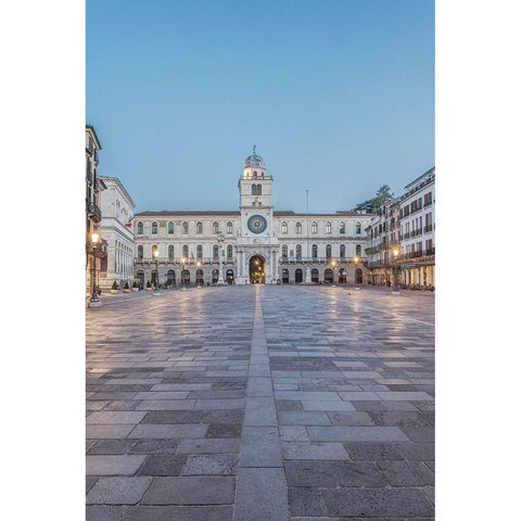 Italy-Padua-Piazza dei Signori Black Modern Wood Framed Art Print by Tilley, Rob
