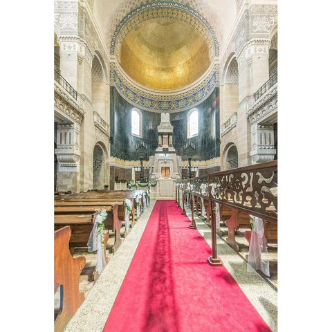 Italy-Trieste-Jewish Synagogue Black Modern Wood Framed Art Print with Double Matting by Tilley, Rob