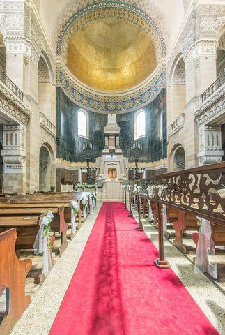 Italy-Trieste-Jewish Synagogue White Modern Wood Framed Art Print with Double Matting by Tilley, Rob