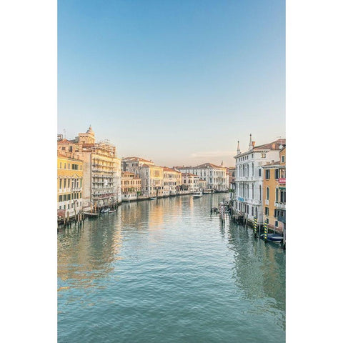 Italy-Venice Grand Canal from Academia Bridge Black Modern Wood Framed Art Print by Tilley, Rob